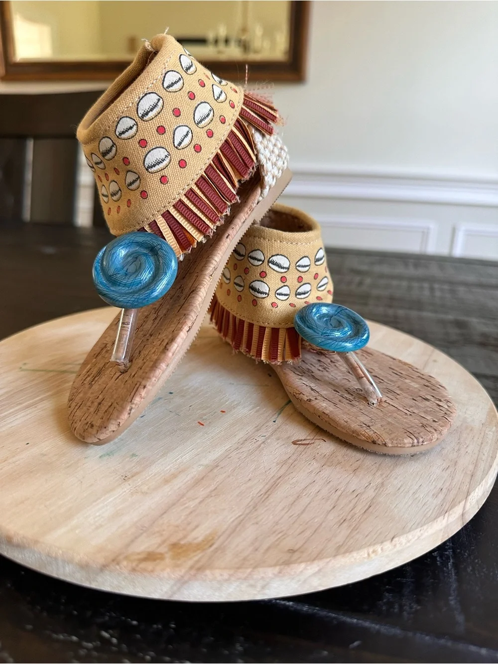Disney Kids Moana Moccasin Sandals - size 7/8